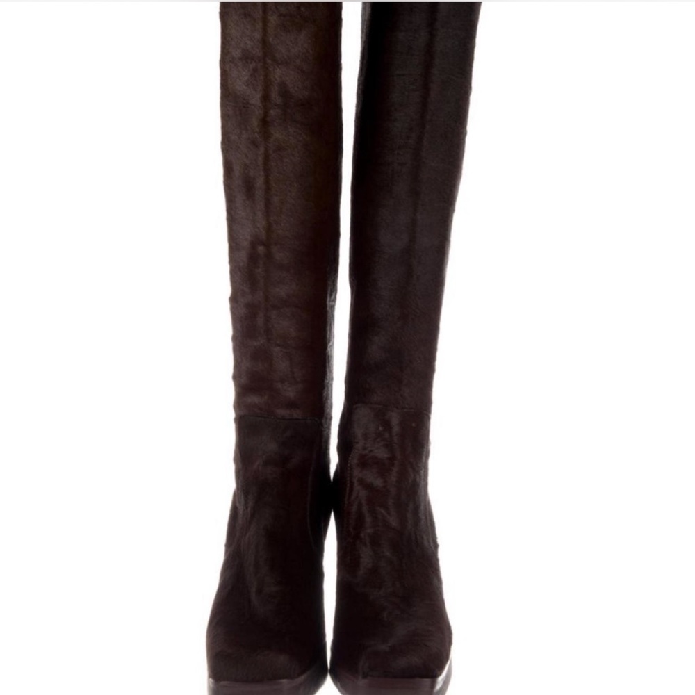 Yves Saint Laurent Ponvhair Knee-High Boots